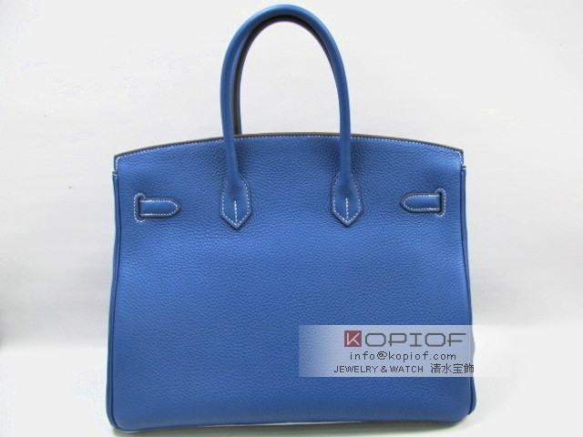 エルメス バーキン35 エクラ トリヨンクレマンス ミコノス×ブロン(シルバー金具) her413